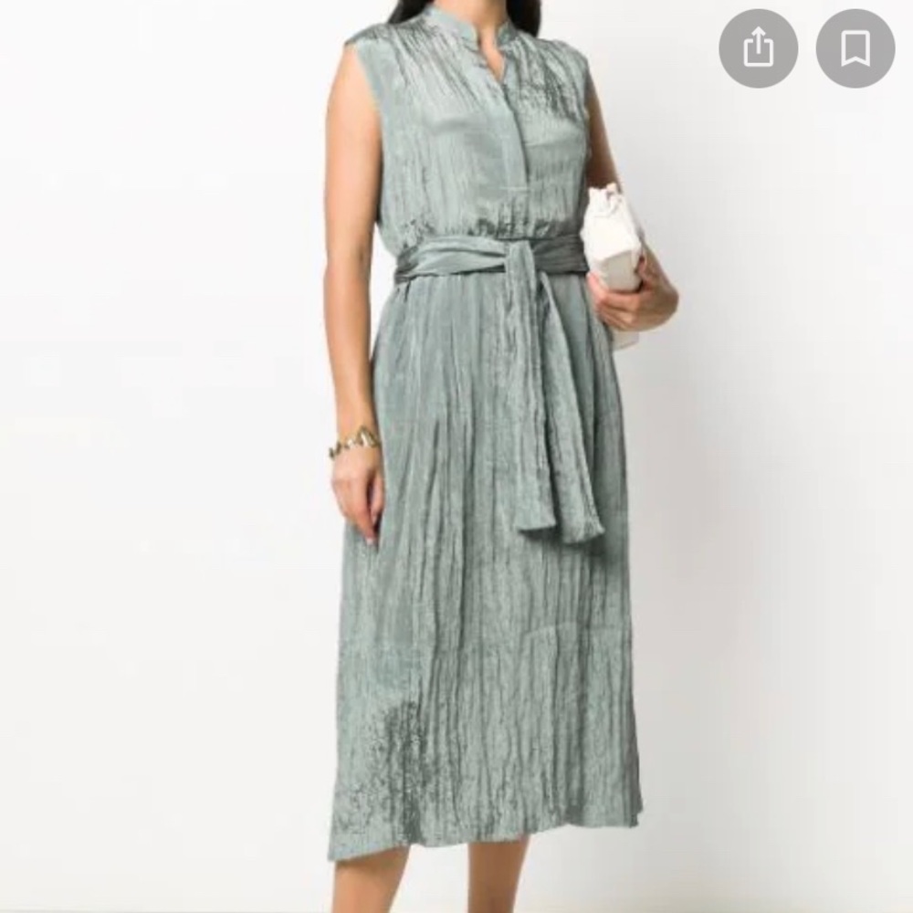 NWT Vince crinkle effect dress